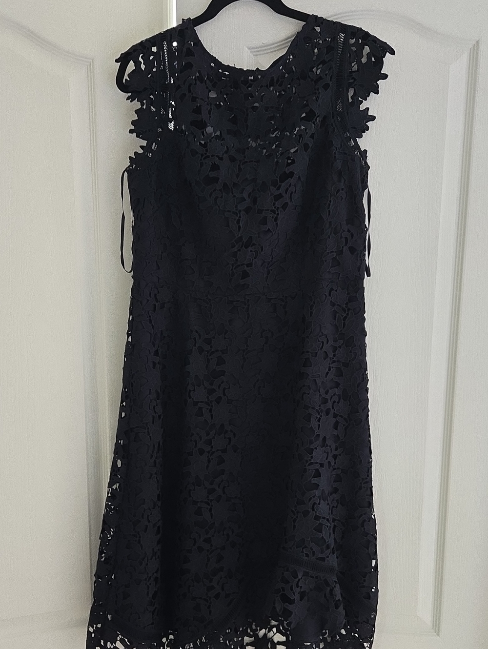 Eliza J Black Floral Lace A-Line Dress